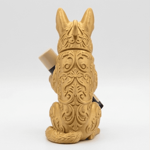 German shepherd Renaissance Portrait Lip Balm Case (Silky Gold) 3