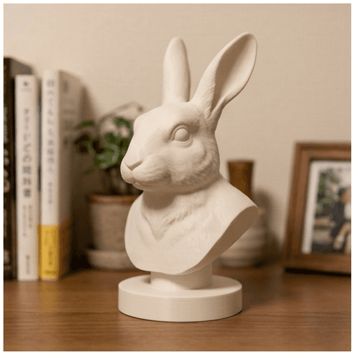 Harlequin rabbit Renaissance Portrait Bust Sculpture