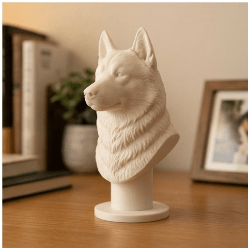 Siberian husky Renaissance Portrait Bust Sculpture
