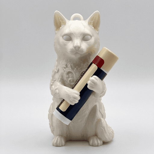 Turkish Angora Renaissance Portrait Lip Balm Case (Pearl White)