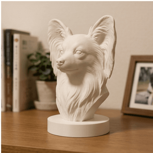 papillon Renaissance Portrait Bust Sculpture