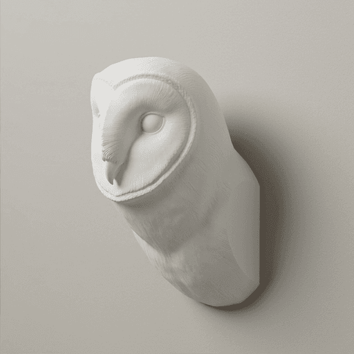 メンフクロウのルネサンス肖像画壁掛けレリーフ 2