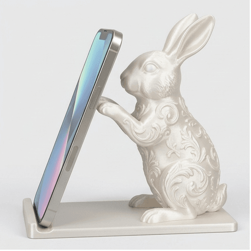 アメリカンのルネサンス肖像画スマホスタンド(シルクホワイト)