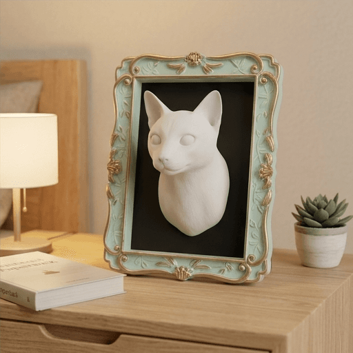 シャム猫のルネサンス肖像画壁掛けレリーフ