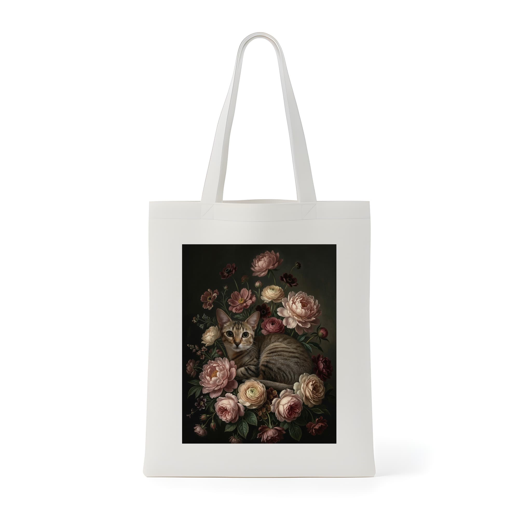 Singapura Floral Oil-Painting Floral Tote Bag