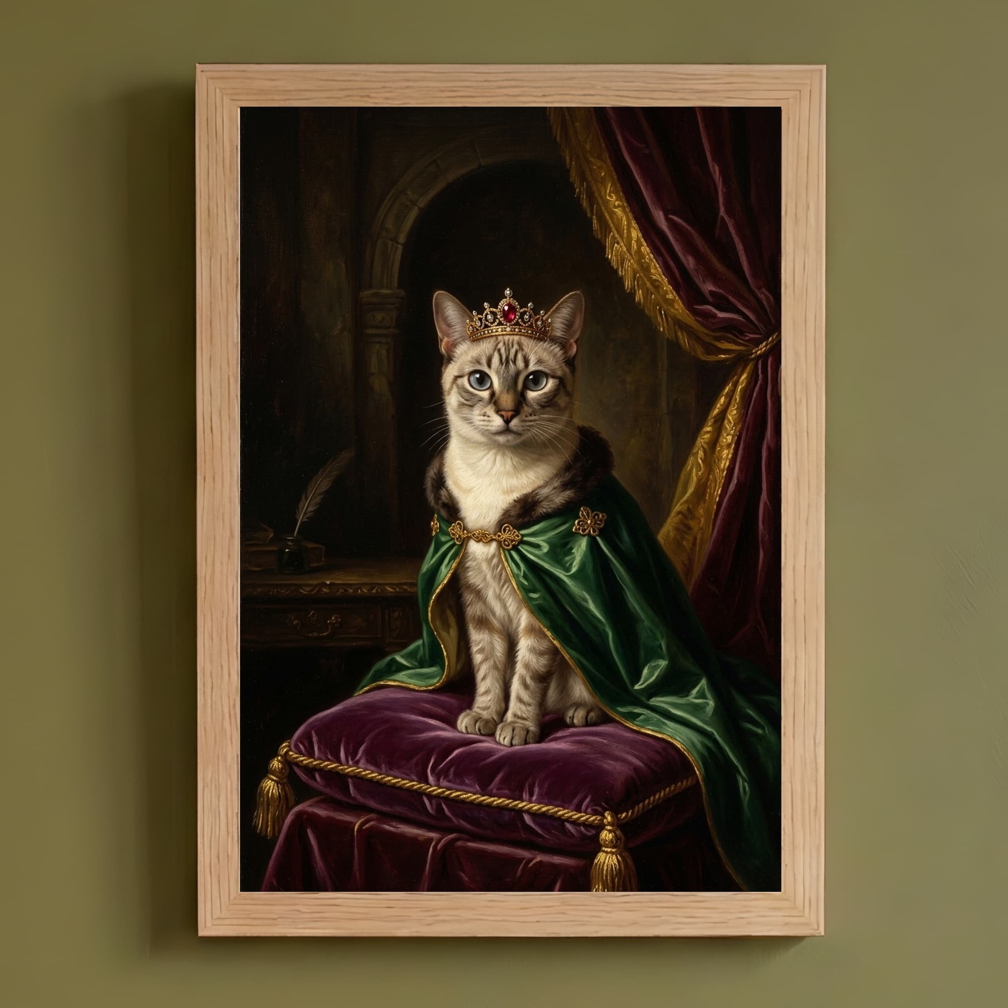 Tonkinese Renaissance Portrait Framed Art Print (A4)