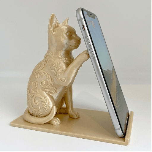 トンキニーズのルネサンス肖像画スマホスタンド(シルクゴールド)