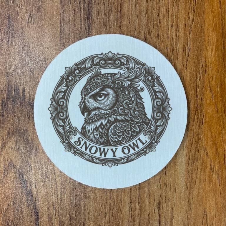 シロフクロウのルネサンス肖像画コースターセット 3