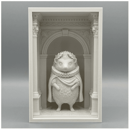ハリネズミのルネサンス肖像画ブックヌーク
