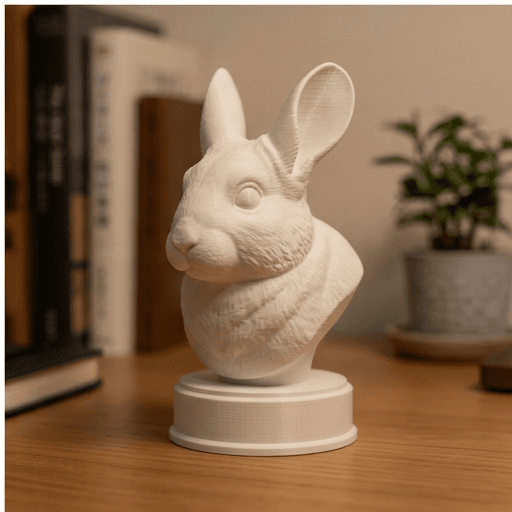 チンチラうさぎのルネサンス肖像画胸像