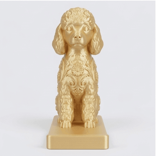 toy poodle Renaissance Portrait Phone Stand (Silky Gold) 3