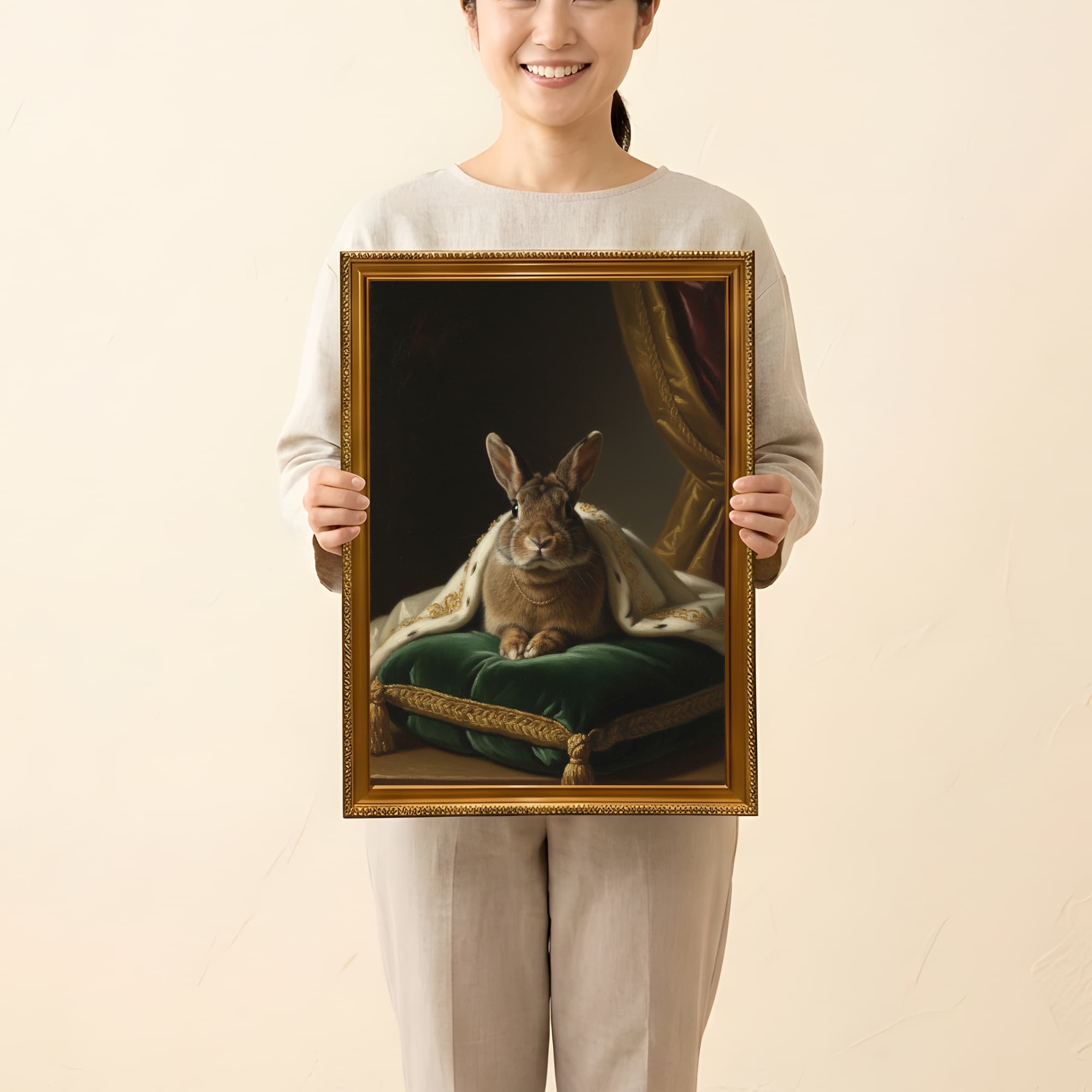 ミニレッキスのルネサンス肖像画額装プリント(A3サイズ) 2