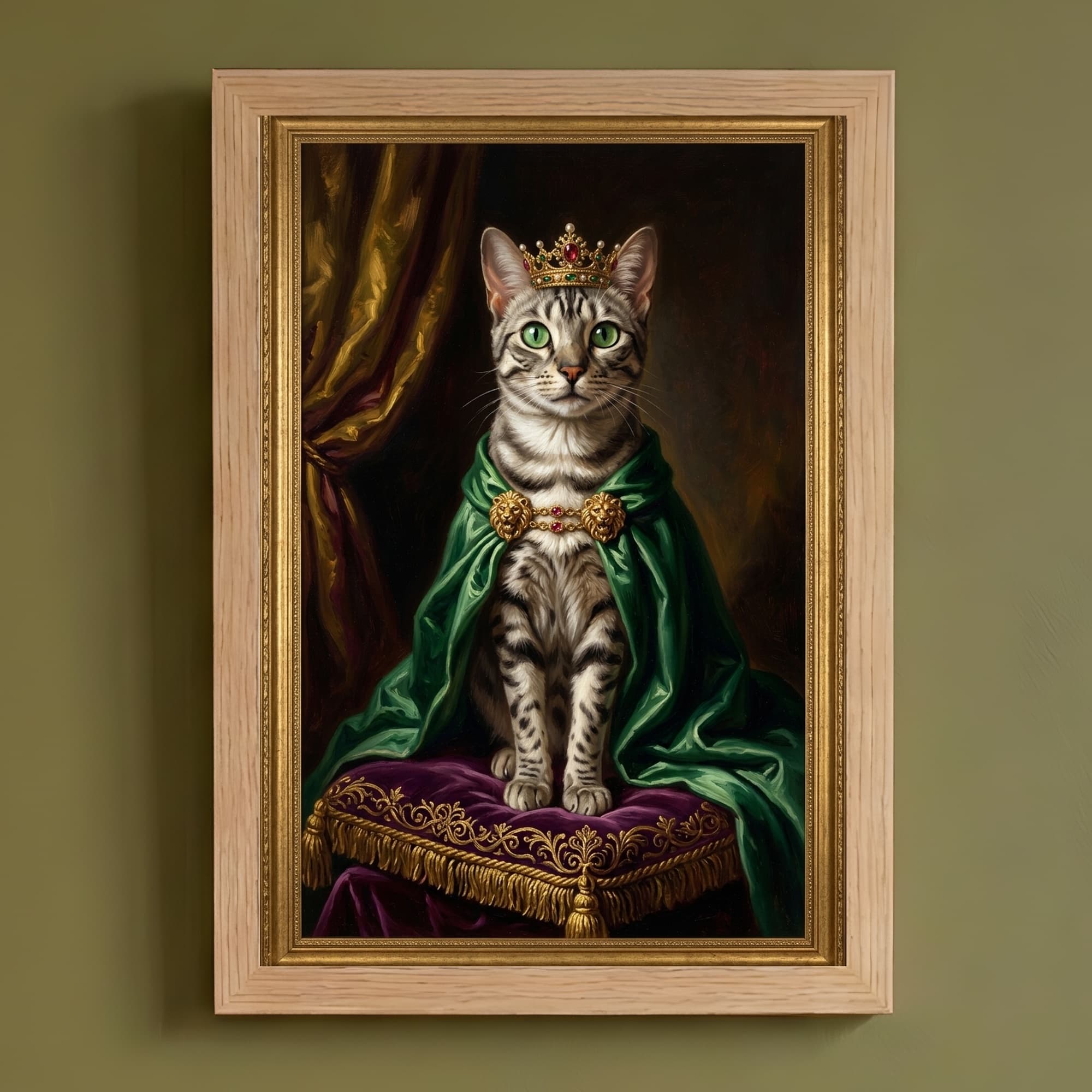 エジプシャンマウのルネサンス肖像画額装プリント(A4サイズ)