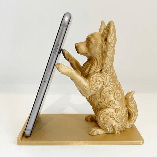 papillon Renaissance Portrait Phone Stand (Silky Gold)