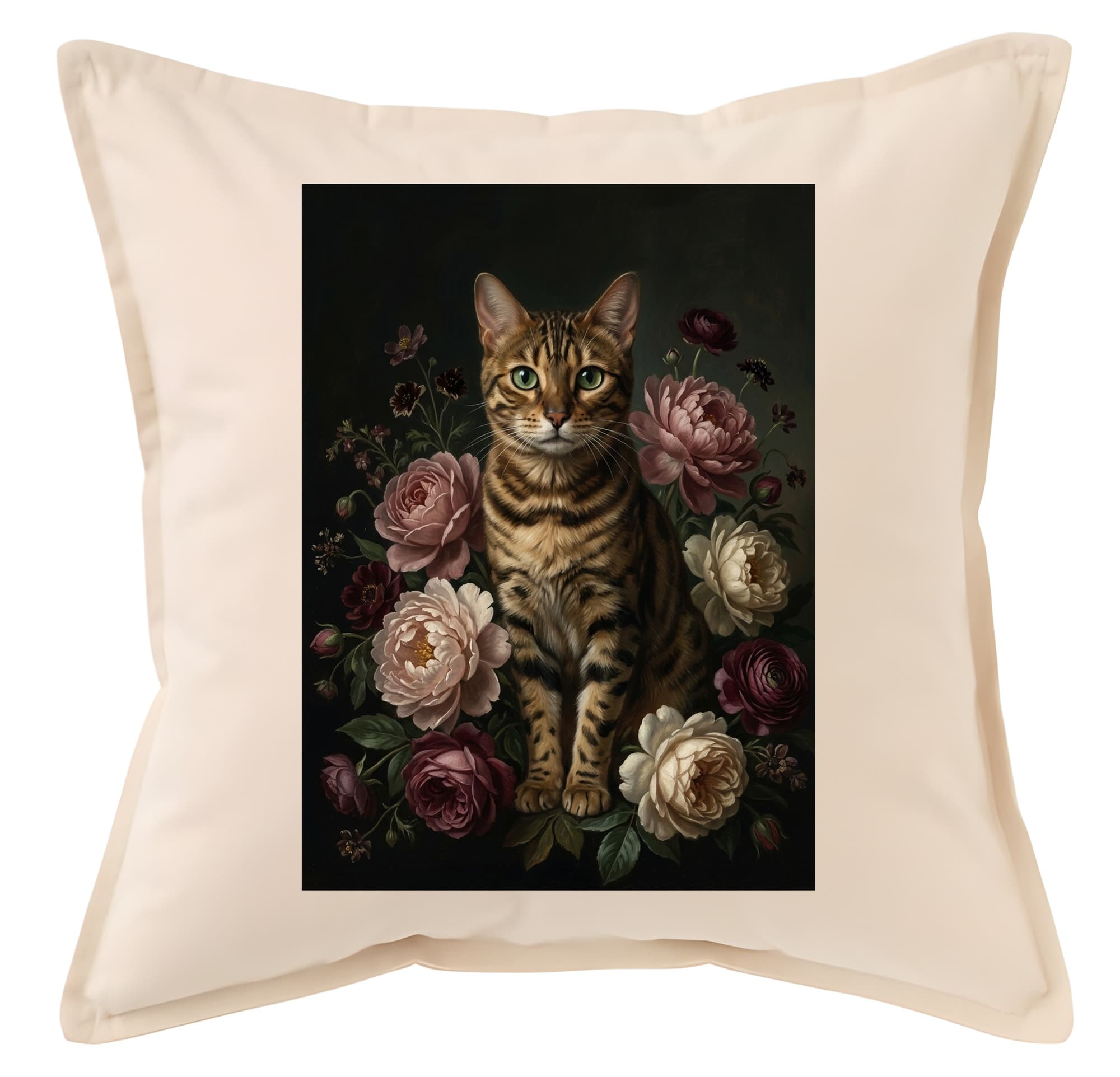 Bengal Floral Oil-Painting Floral Cushion
