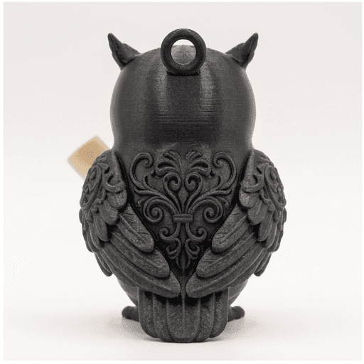コノハズクのルネサンス肖像画リップケース(シルクブラック) 3