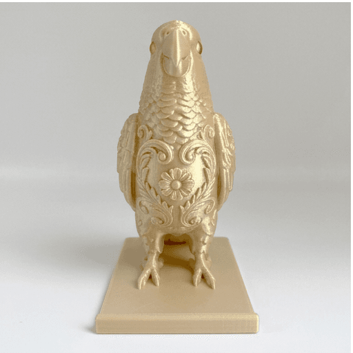 キエリボウシインコのルネサンス肖像画スマホスタンド(シルクゴールド) 3