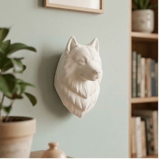 Samoyed Renaissance Portrait Wall Relief 3