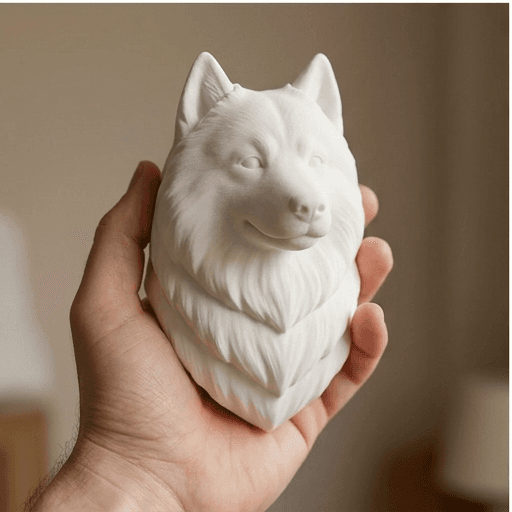Samoyed Renaissance Portrait Wall Relief 4