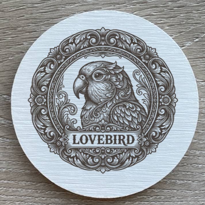 コザクラインコのルネサンス肖像画コースターセット 2