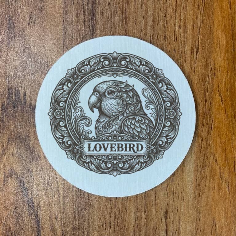 コザクラインコのルネサンス肖像画コースターセット 3
