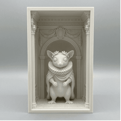 Sugar glider Renaissance Portrait Booknook Diorama