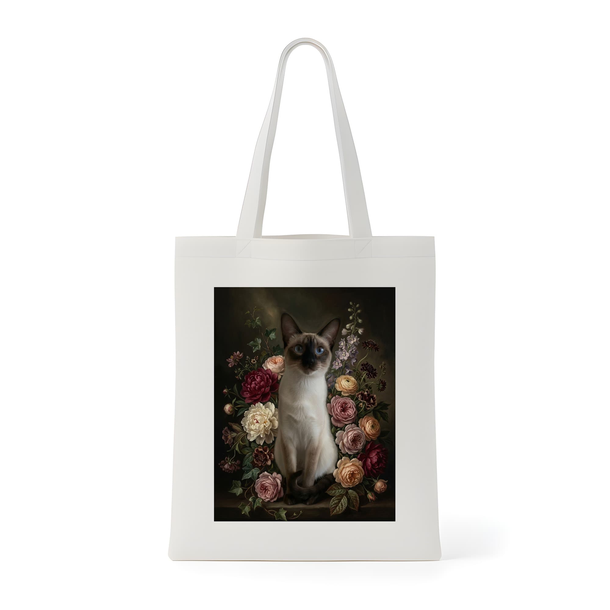 Balinese Floral Oil-Painting Floral Tote Bag
