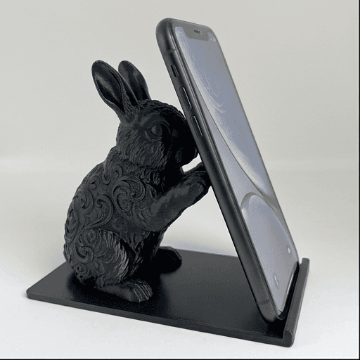 ジャージーウーリーのルネサンス肖像画スマホスタンド(シルクブラック)