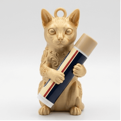 Singapura Renaissance Portrait Lip Balm Case (Silky Gold)