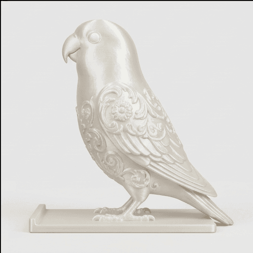 コザクラインコのルネサンス肖像画スマホスタンド(シルクホワイト) 4