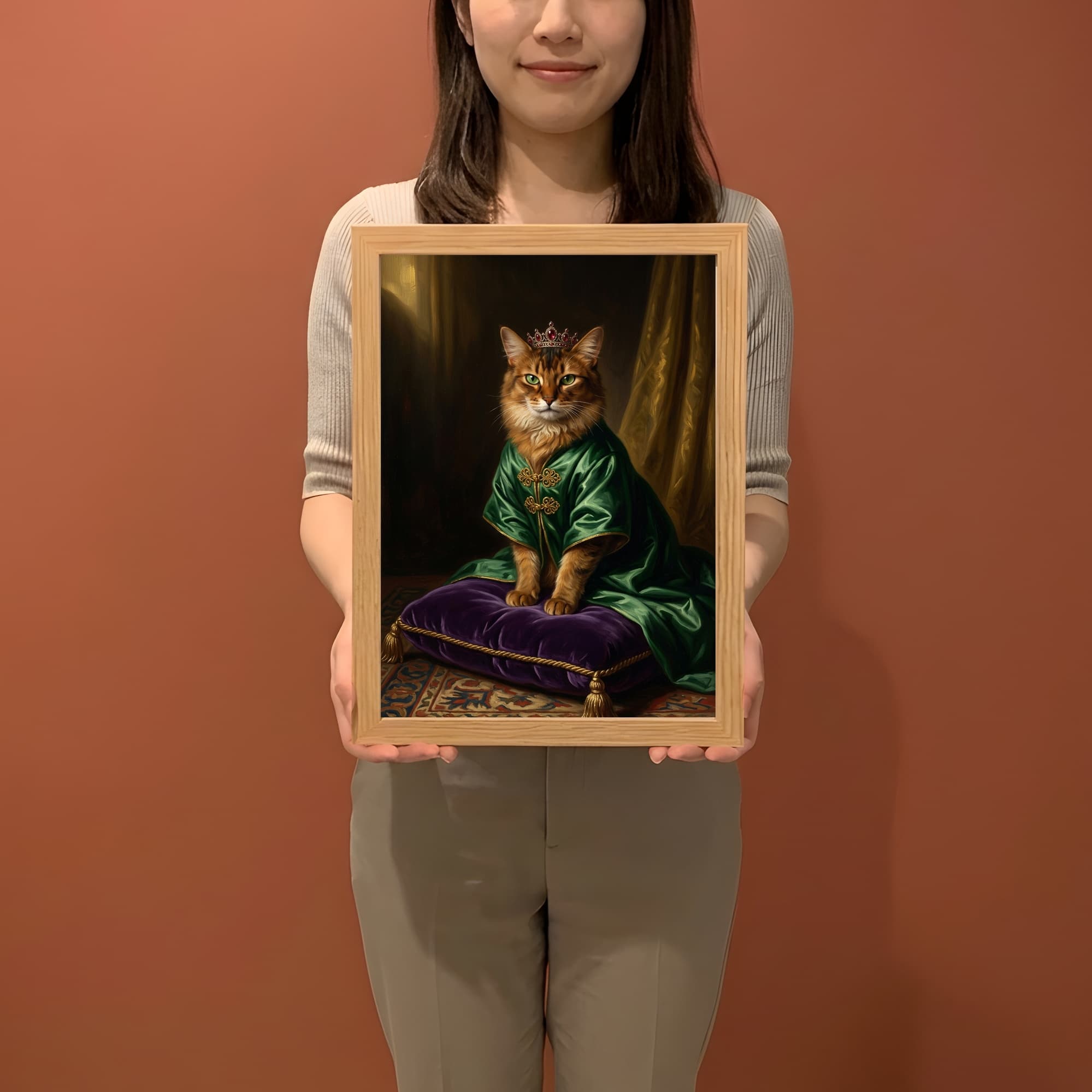 アビシニアンのルネサンス肖像画額装プリント(A4サイズ) 2