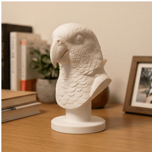 キエリボウシインコのルネサンス肖像画胸像