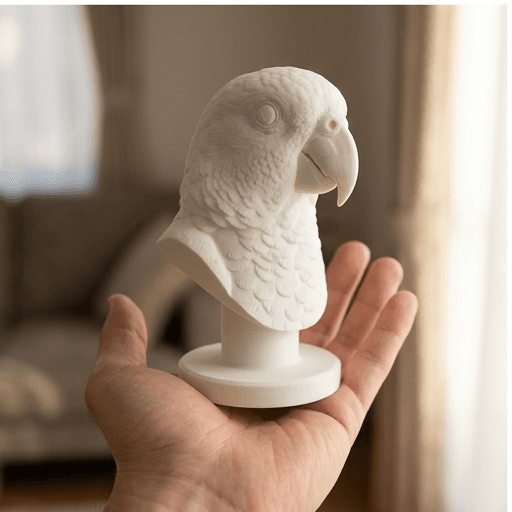 キエリボウシインコのルネサンス肖像画胸像 2