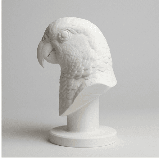 キエリボウシインコのルネサンス肖像画胸像 4