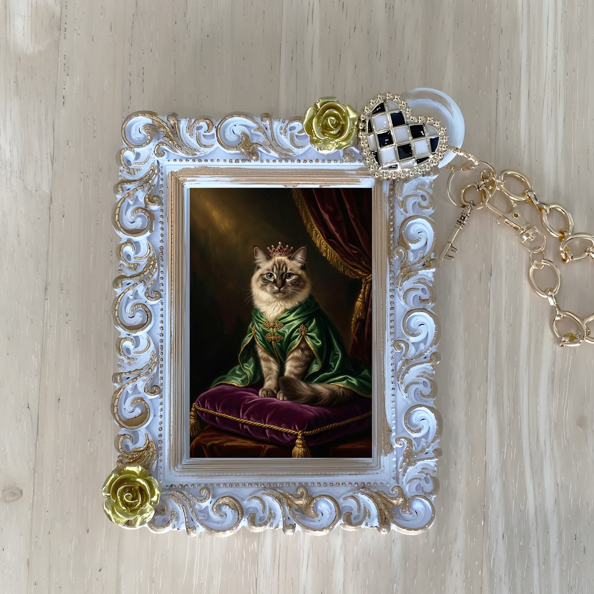 Himalayan Renaissance Portrait Bag Charm (White)