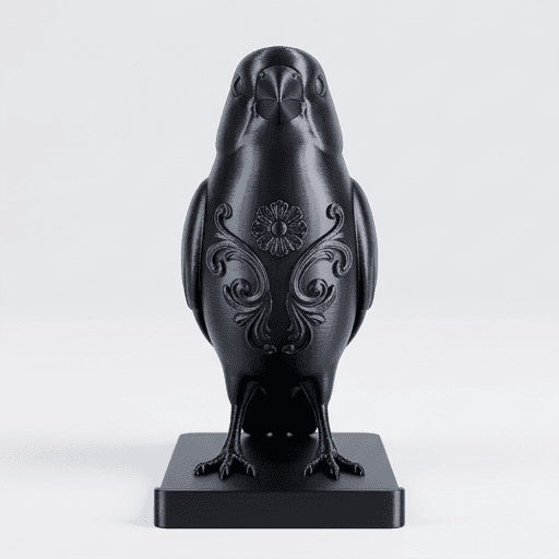 アサヒスズメのルネサンス肖像画スマホスタンド(シルクブラック) 3
