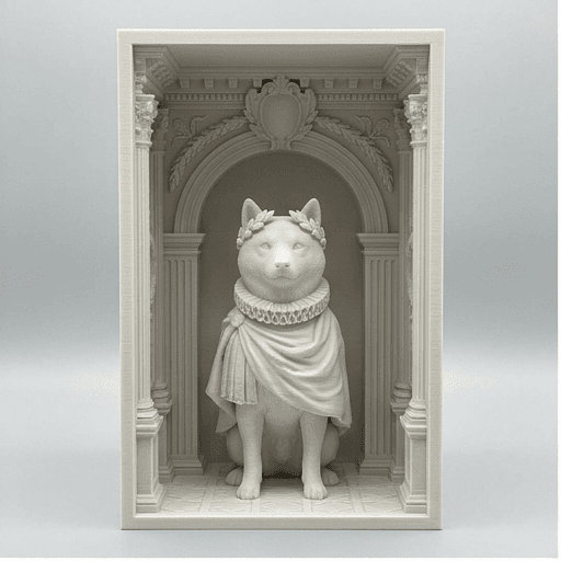柴犬のルネサンス肖像画ブックヌーク