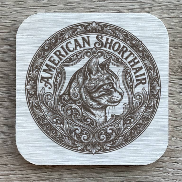 アメリカンショートヘアのルネサンス肖像画コースターセット