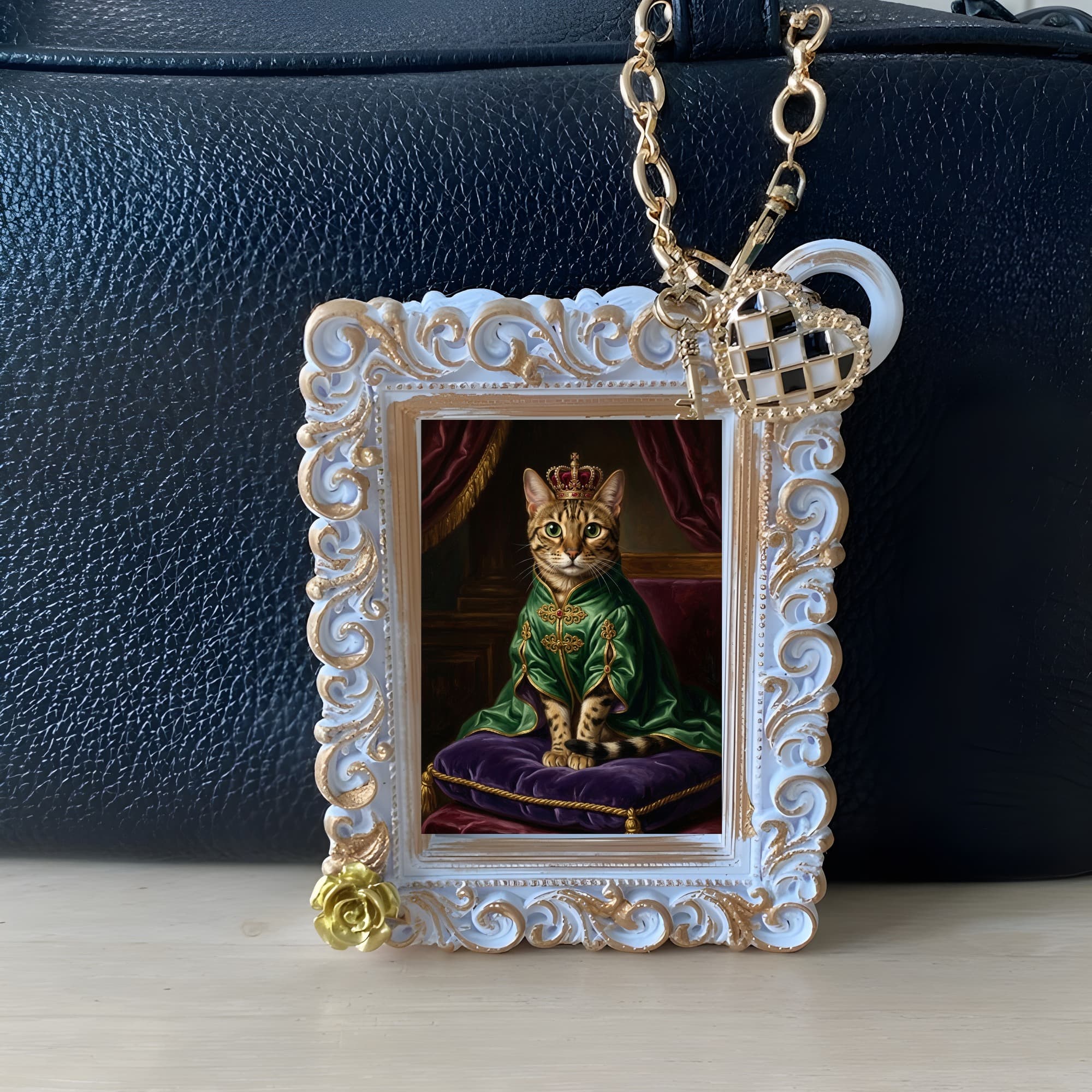 オシキャットのルネサンス肖像画バッグチャーム(ホワイト) 3