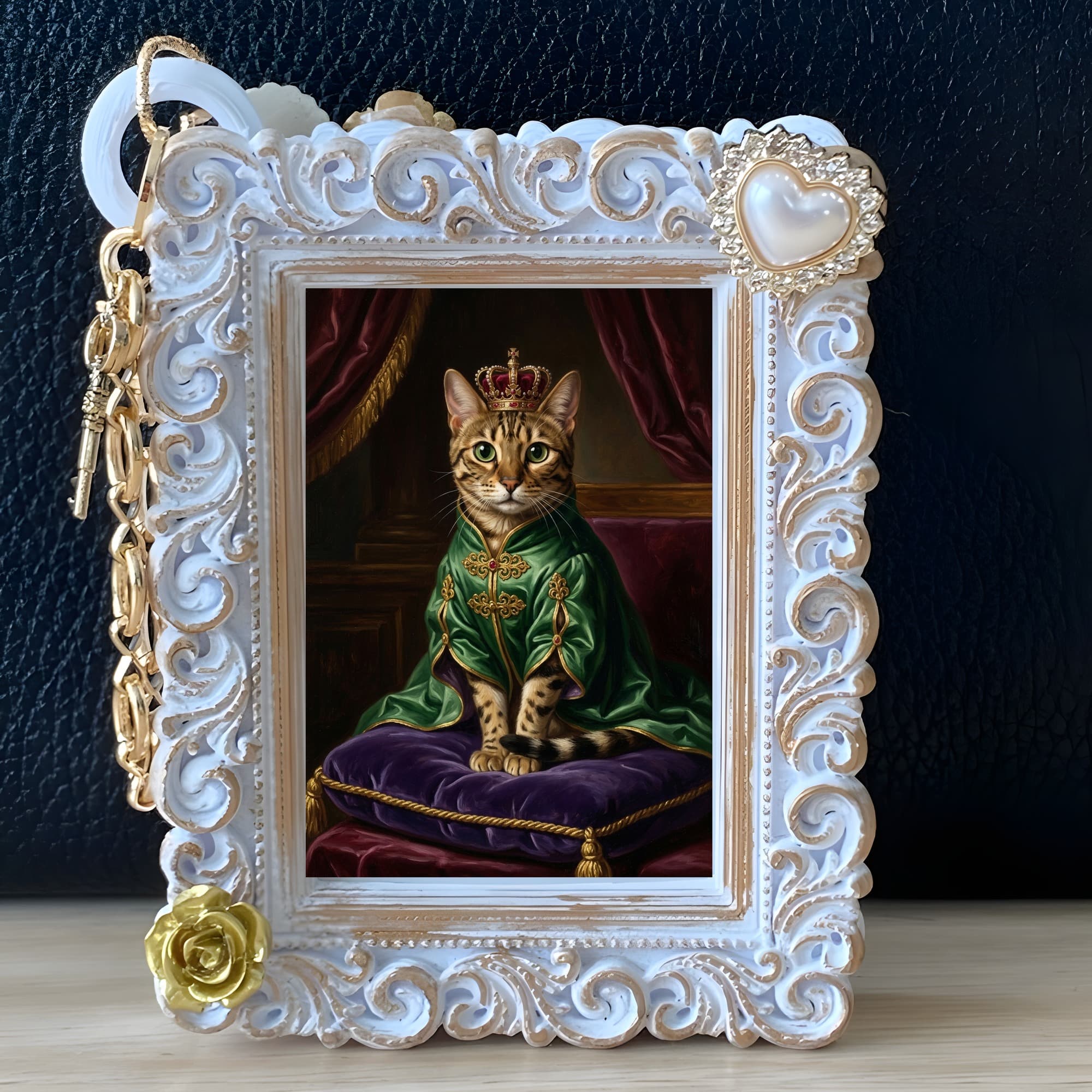オシキャットのルネサンス肖像画バッグチャーム(ホワイト) 5