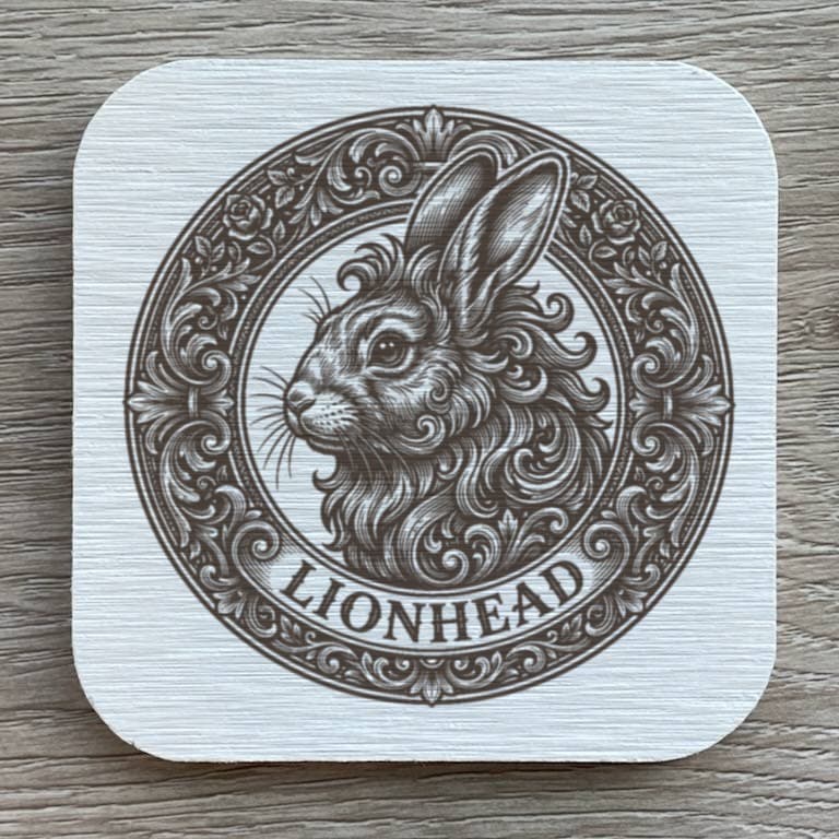 ライオンヘッドのルネサンス肖像画コースターセット