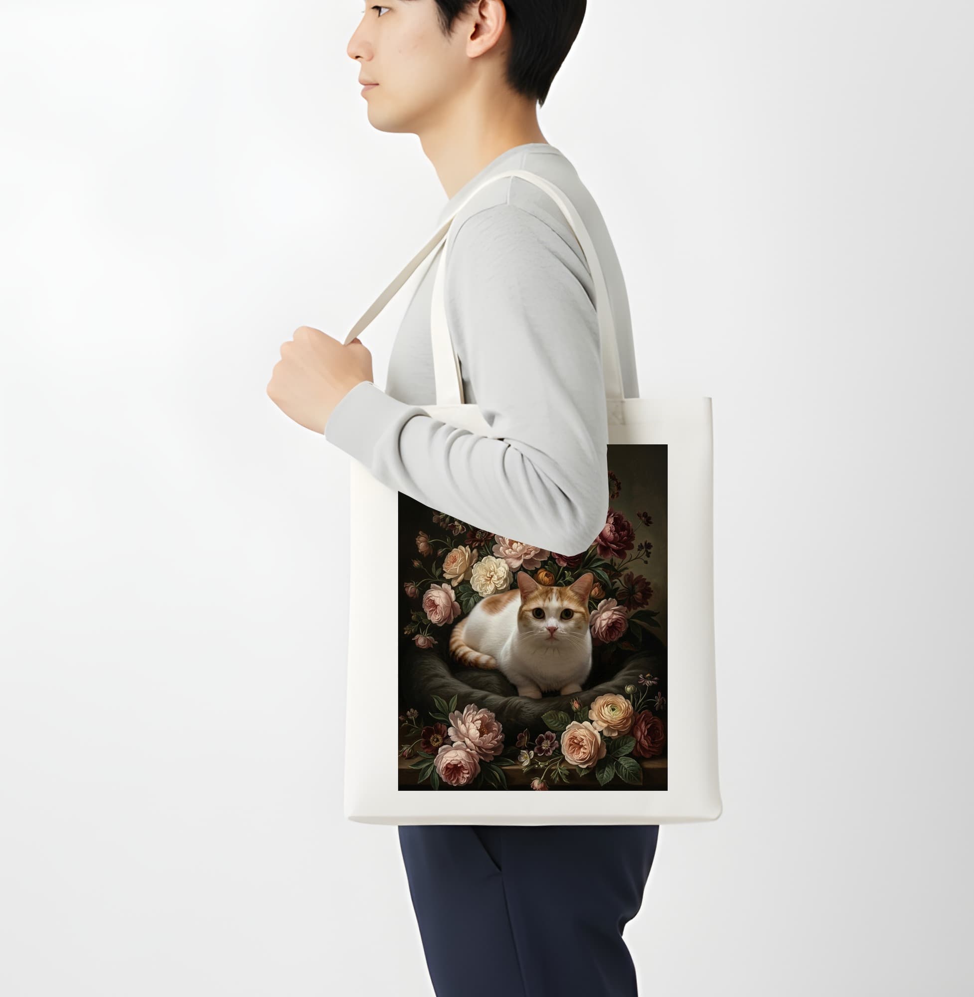 Munchkin Floral Oil-Painting Floral Tote Bag 4
