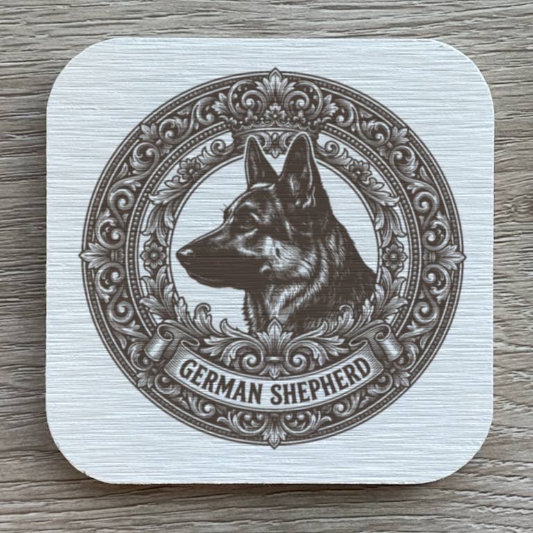 ジャーマンシェパードのルネサンス肖像画コースターセット