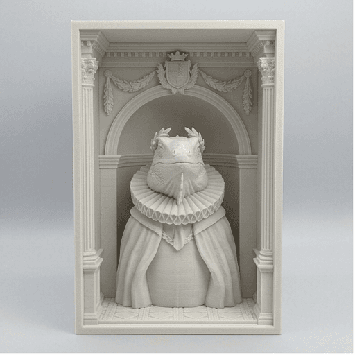 Red Iguana Renaissance Portrait Booknook Diorama