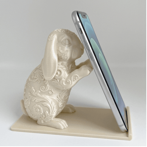 フレンチロップのルネサンス肖像画スマホスタンド(シルクホワイト)