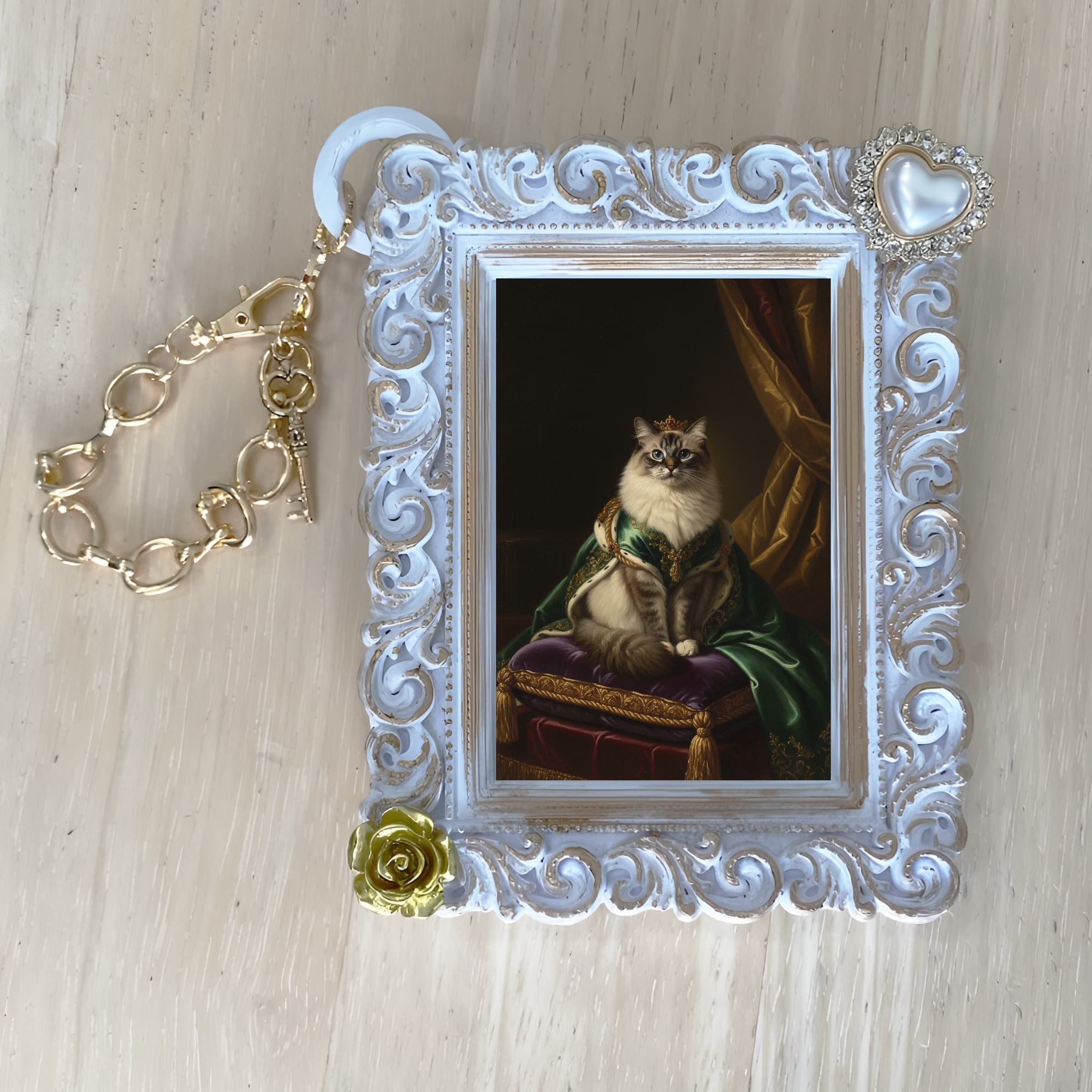 Ragdoll Renaissance Portrait Bag Charm (White) 4