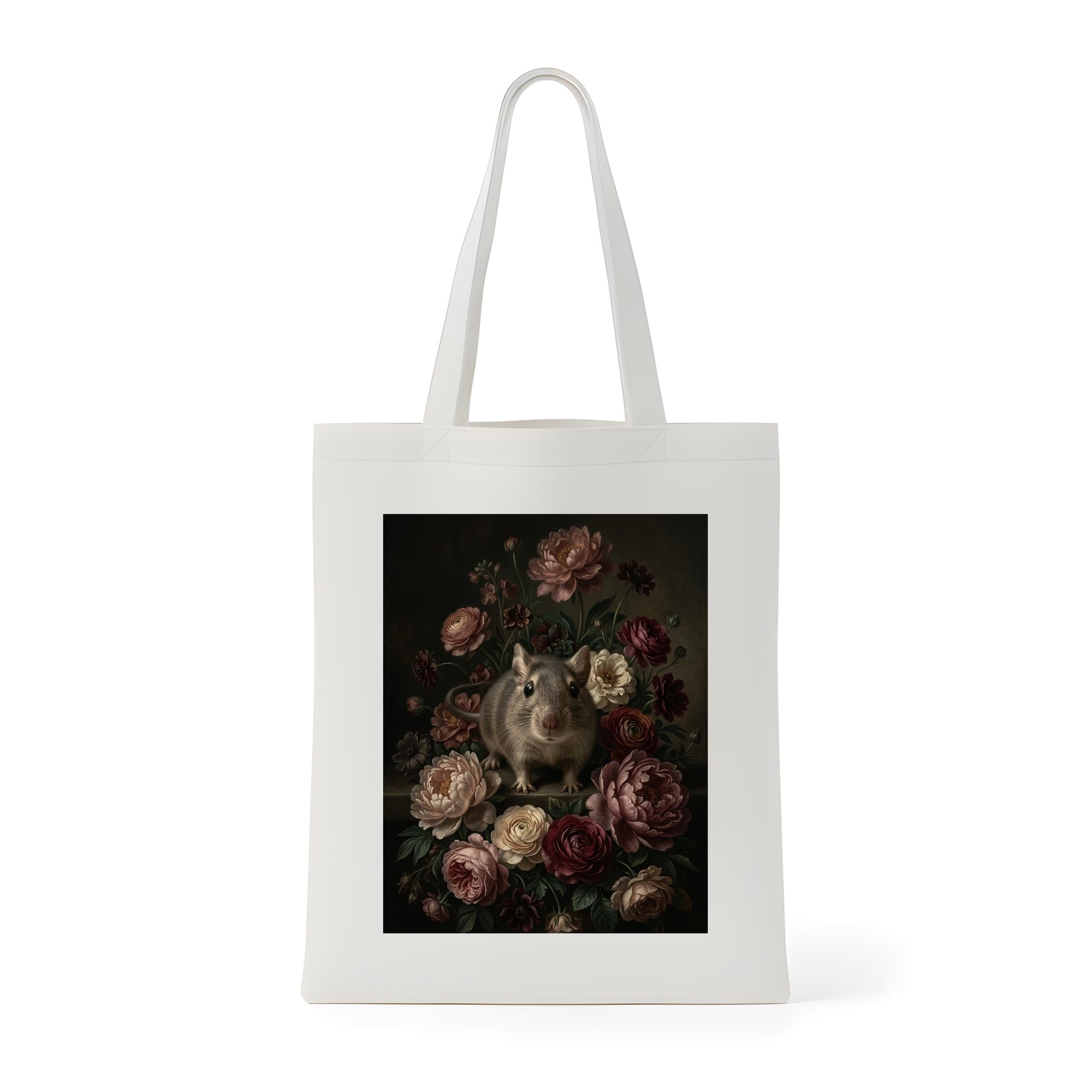 Degu Floral Oil-Painting Floral Tote Bag