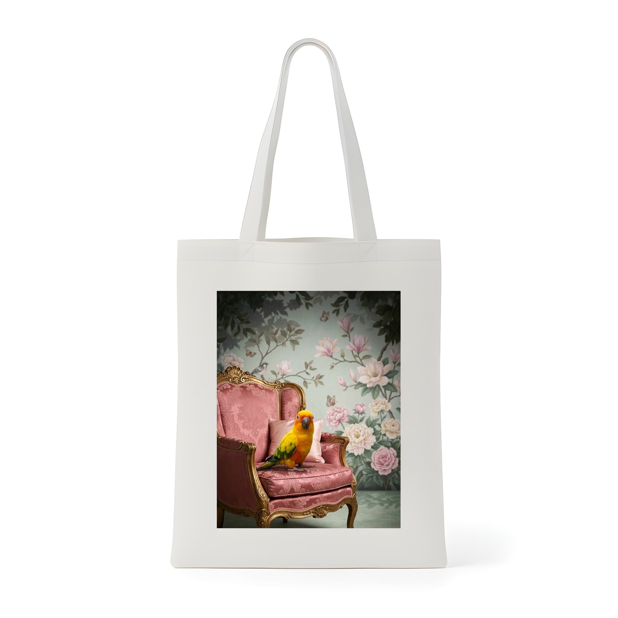 Jenday Conure Shabby Pink Oil-Painting Rococo Tote Bag