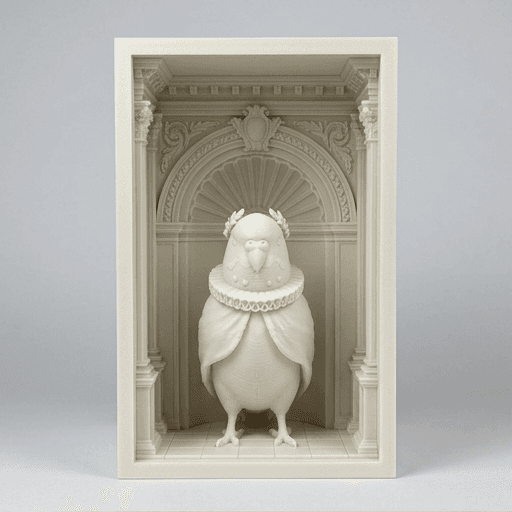 セキセイインコのルネサンス肖像画ブックヌーク