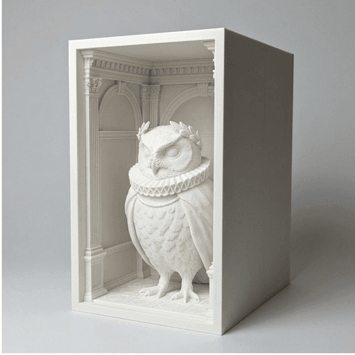 コノハズクのルネサンス肖像画ブックヌーク 2